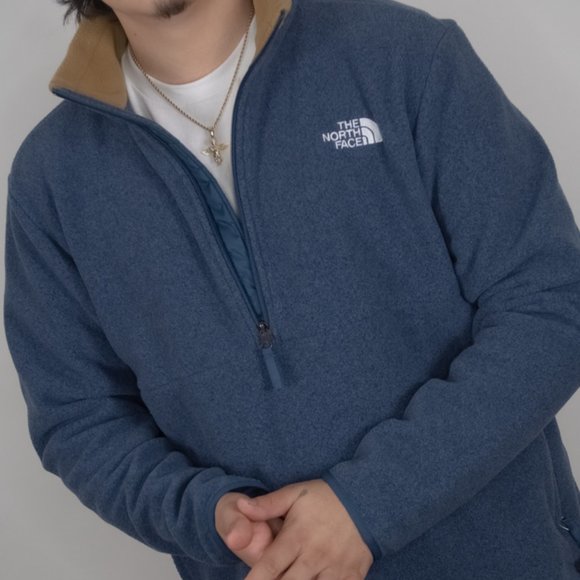 The North Face Sweaters | The North Face Campbell Fleece 12 Zip Pullover | Color: Blue/Tan | Size: M | Wavycisca's Closet